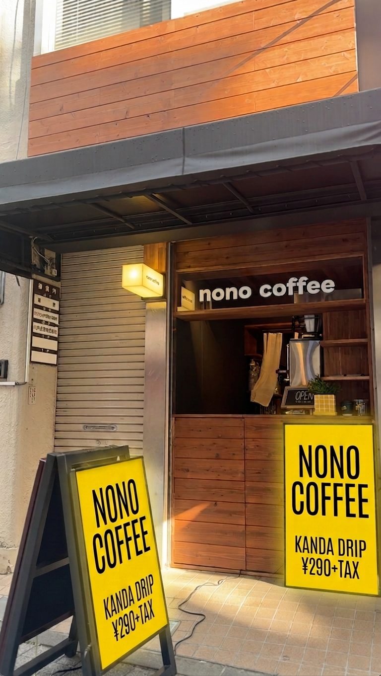 NONO COFFEE 神田店の外観 — JR神田駅 西口より徒歩1分